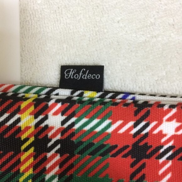 Hofdeco Throw Pillow Cover Scottish Plaid Hidden Zipper Open Box Unused 18x18 - Picture 3 of 3